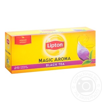 Lipton Черный чай в пакетиках Magic Aroma с ароматом чайных цветов 25шт купить, цены на МегаМаркет - фото 1