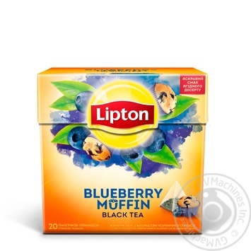 Чай Lipton Blueberry Muffin зі шматочками чорниці 20пак х24 купити, ціни на МегаМаркет - фото 1