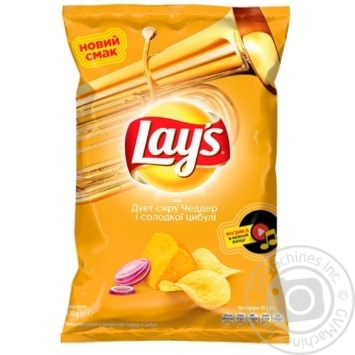 Lay's with cheese cheddar and onion chips 120g - buy, prices for NOVUS - photo 1