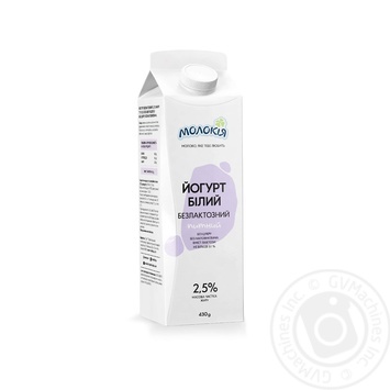 Molokiya White lozenges drink Yogurt 2,5% 430g - buy, prices for MegaMarket - photo 1