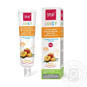 Зубная паста Splat Juicy Персик детская укрепляющая 35мл купить, цены на МегаМаркет - фото 1