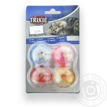 Іграшка Trixie для котів М`ячики 4шт 4166 х4 купити, ціни на МегаМаркет - фото 1