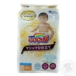 Підгузники GOO.N SUPER PREMIUM MARSHMALLOW для дітей 6-11 кг розмір M на липучках унісекс 46 шт