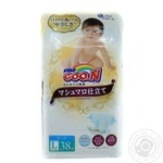 Підгузники GOO.N SUPER PREMIUM MARSHMALLOW для дітей 9-14 кг розмір L на липучках унісекс 38 шт