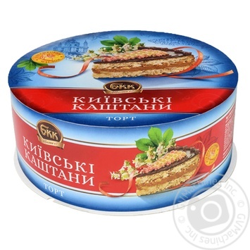 Торт БКК Київські каштани 850г купити, ціни на МегаМаркет - фото 1