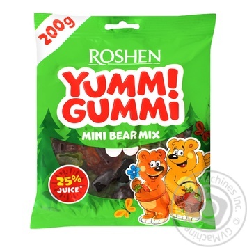 Цукерки Roshen Yummi Gummi Mini Bear Mix 200г купити, ціни на МегаМаркет - фото 2
