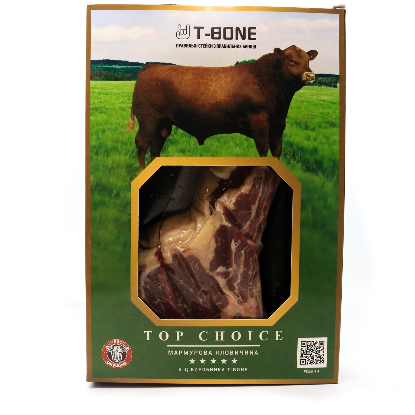 

Стейк говяжий T-Bone Top Choice Ковбой охлажденный