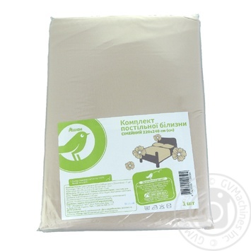 Комплект постельного белья Auchan из микрофибры бежевый 220х240см Комплект постельного белья Auchan из микрофибры бежевый 220х240см - купить, цены на - фото 2