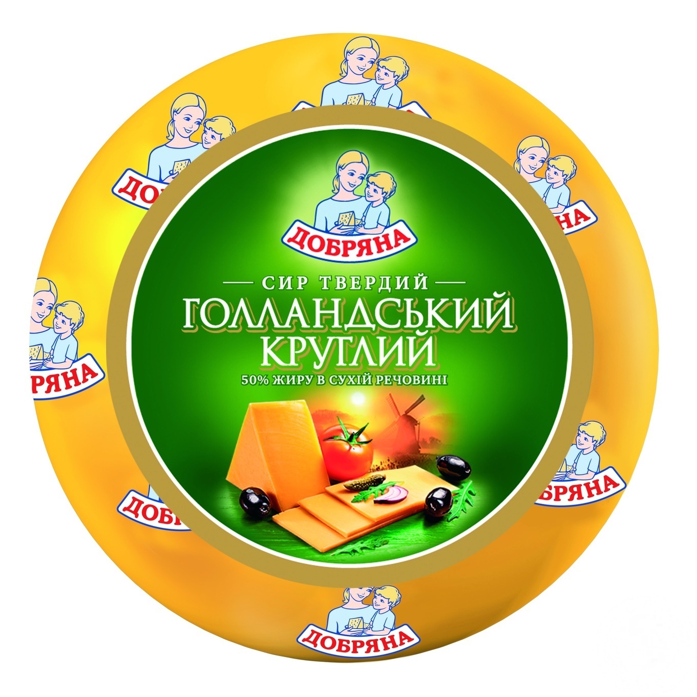 

Сыр твердый Добряна Голландский 50%