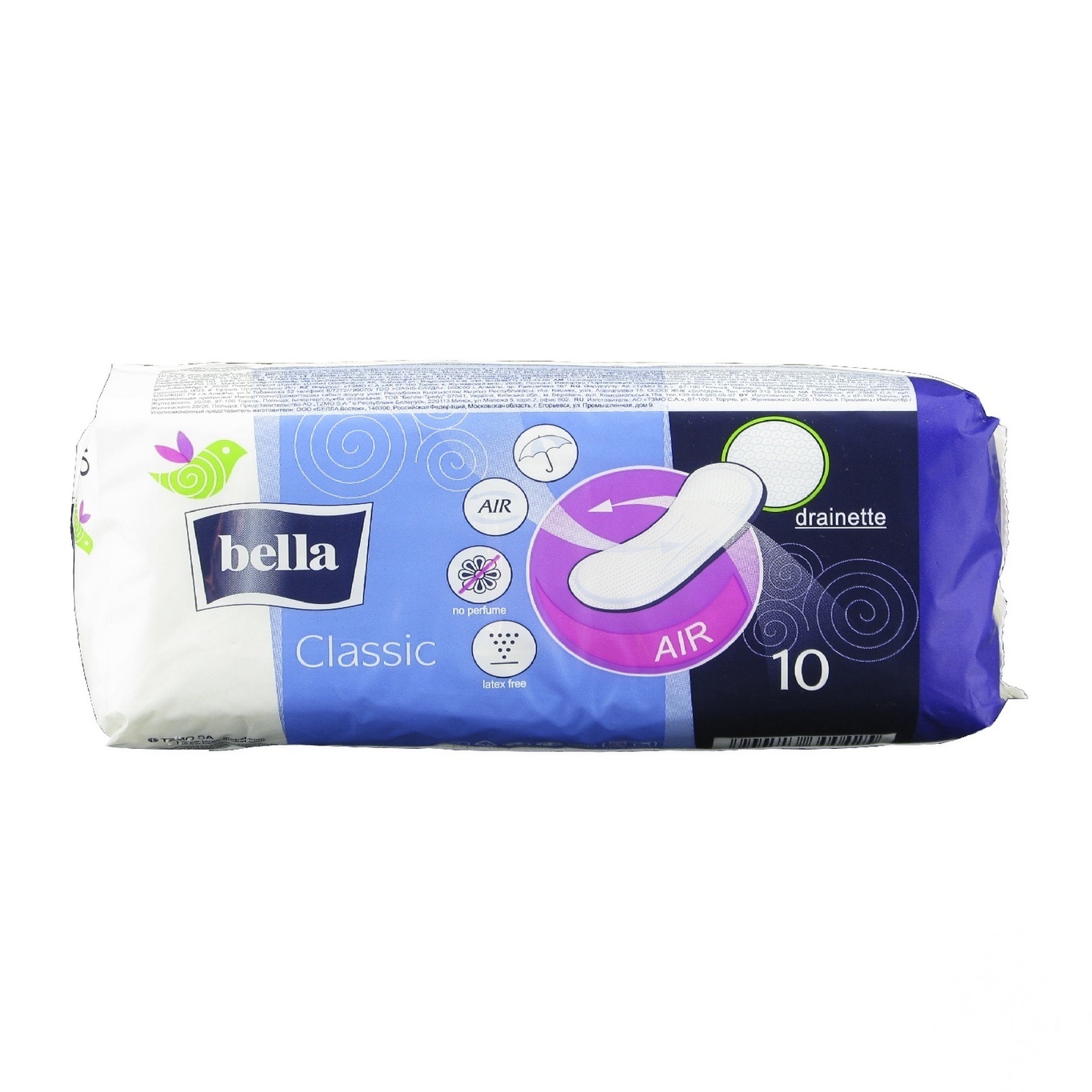 

Гигиенические прокладки Bella Classic Nova Drainette с крылышками 10шт