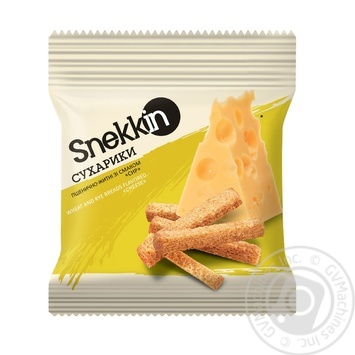 Snekkin Wheat-rye Rusks with Cheese Flavor 35g - buy, prices for NOVUS - photo 2