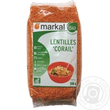 Сочевиця червона Markal Bio 500г - купити, ціни на ULTRAMARKET - фото 1