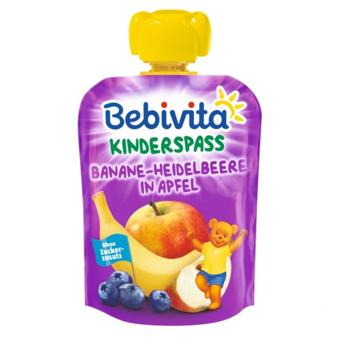 

Пюре фруктовое Bebivita Банан-черника-яблоко для детей с 12 месяцев 90г