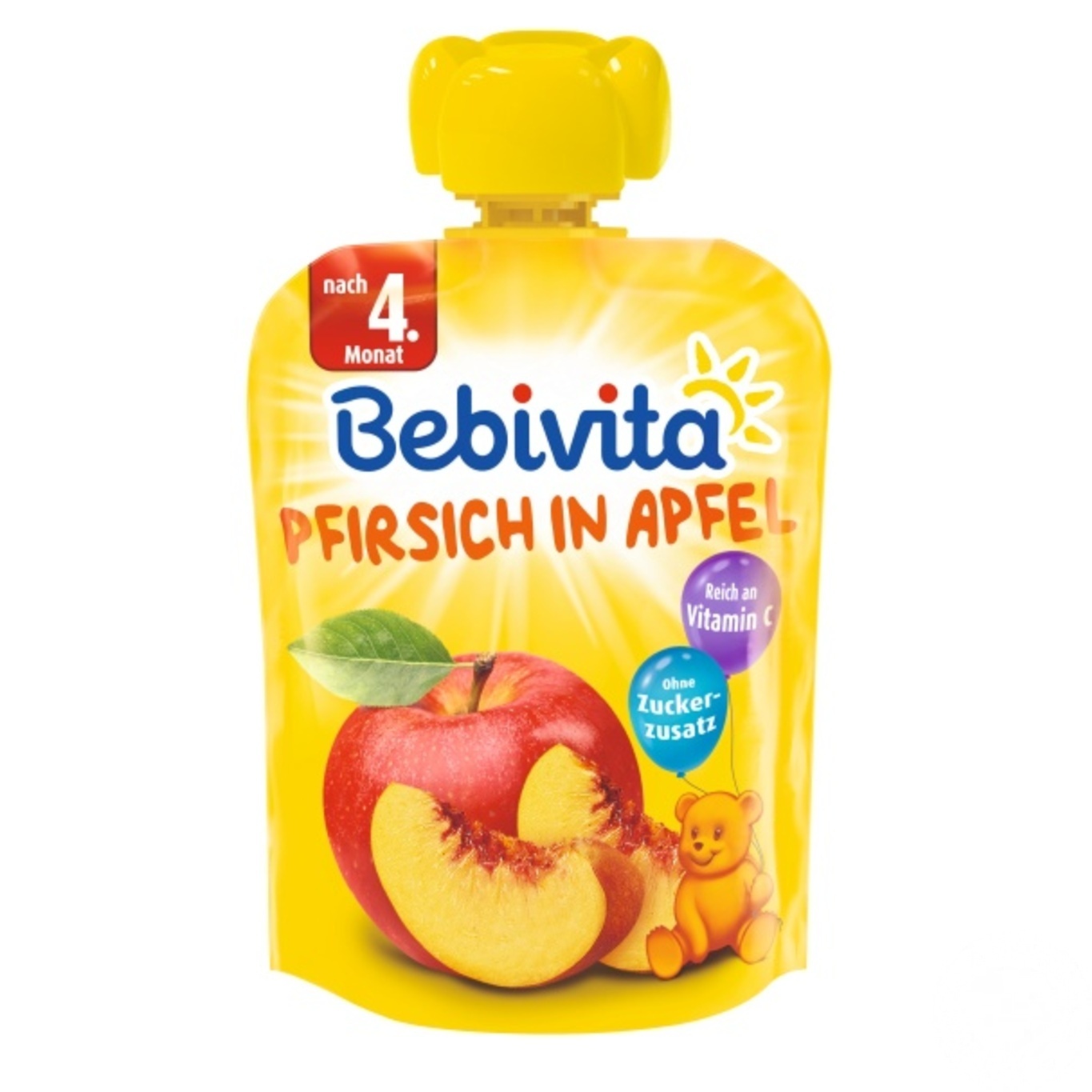 

Пюре фруктовое Bebivita Персик-яблоко для детей с 4 месяцев 90г