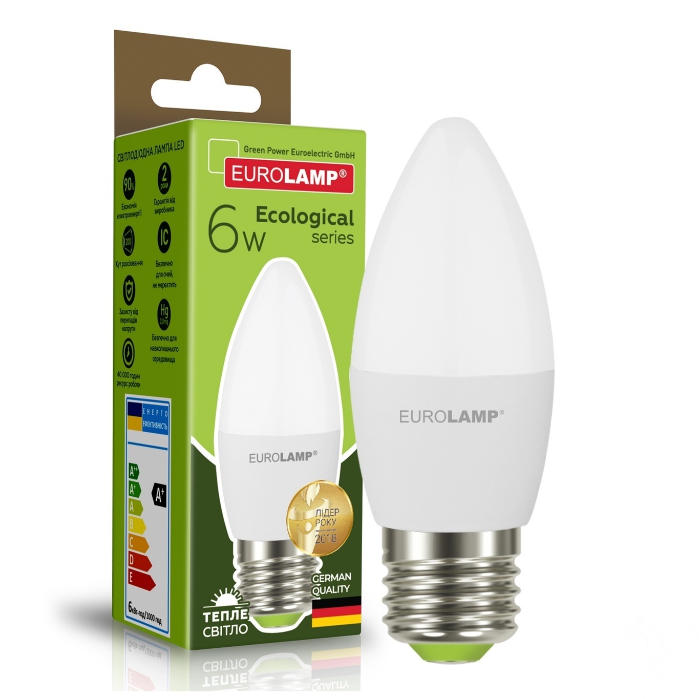 

Лампа Eurolamp светодиодная CL 6W E27 3000K