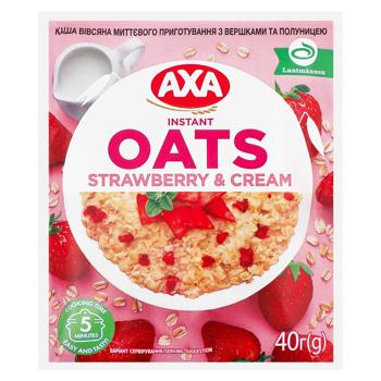 АХА With Cream And Strawberries Quick-Cooking Oatmeal Porridge 40g