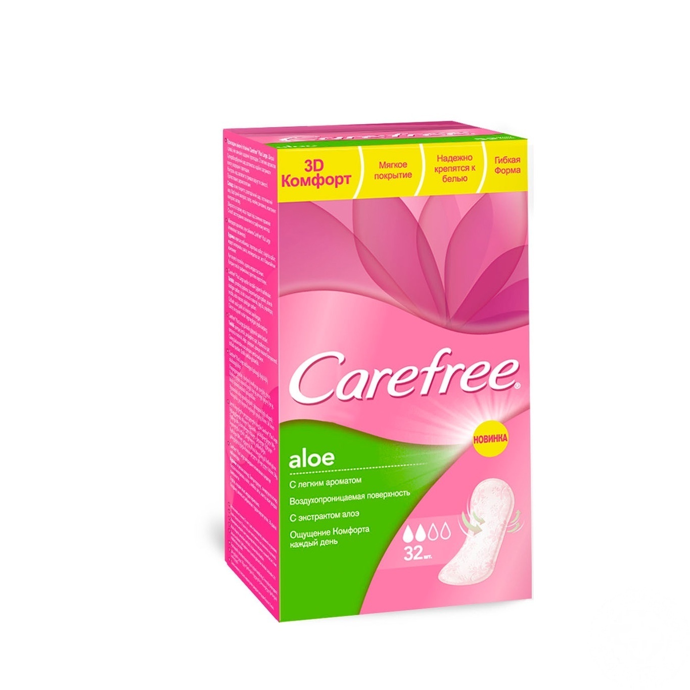 

Ежедневные прокладки Carefree Aloe женские гигиенические 32шт