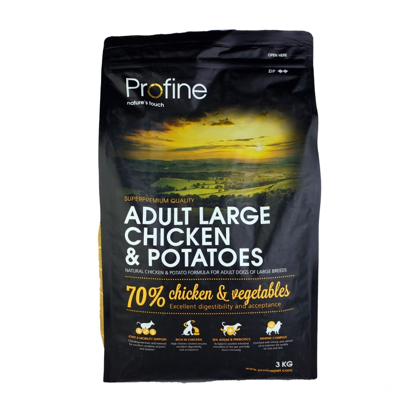 

Корм Profine сухой с курицей и картофелем для собак крупных пород 3кг
