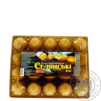 Яйця курячі Ясенсвіт Селянські С1 20шт - купити, ціни на ULTRAMARKET - фото 1