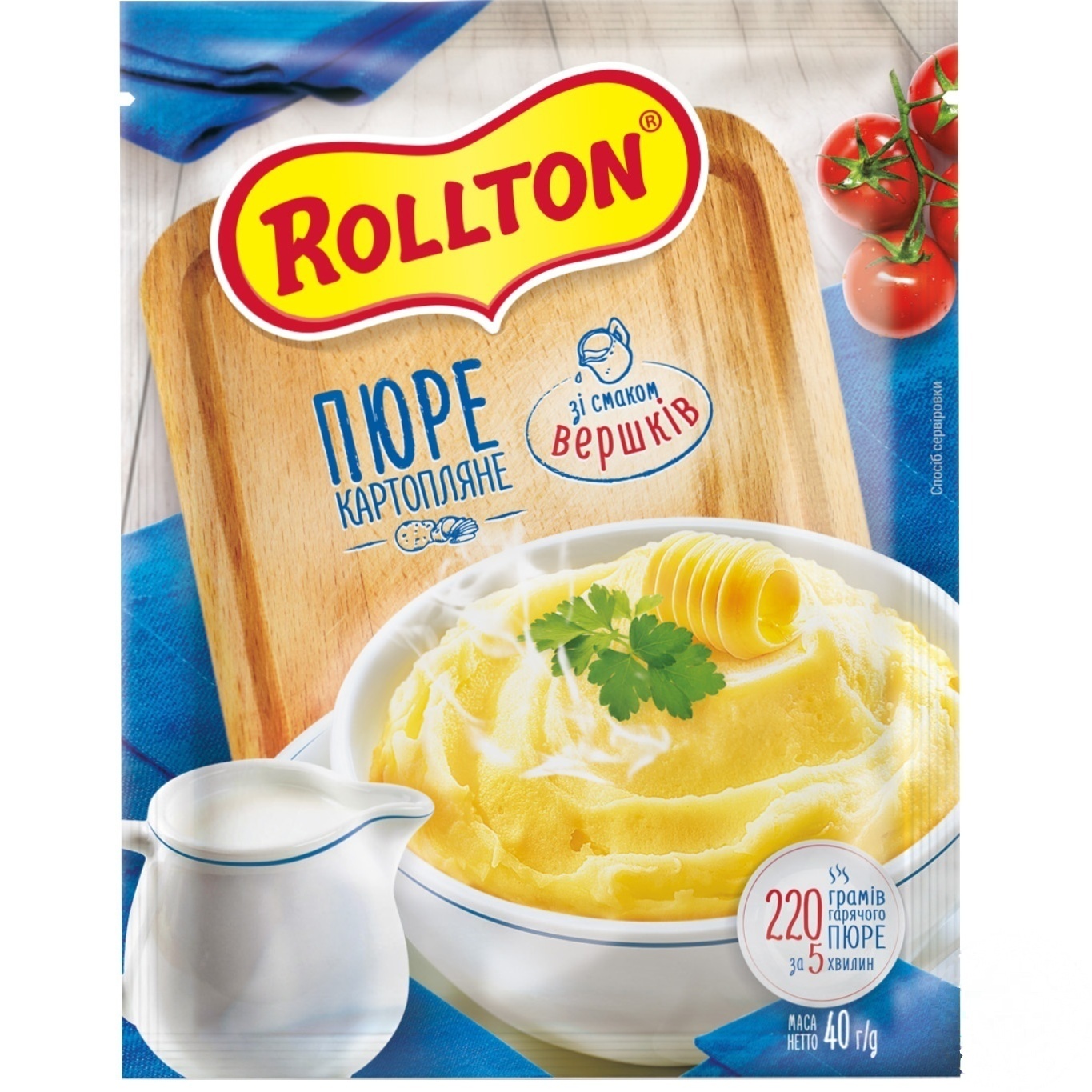 

Пюре картофельное Роллтон со вкусом сливок 40г