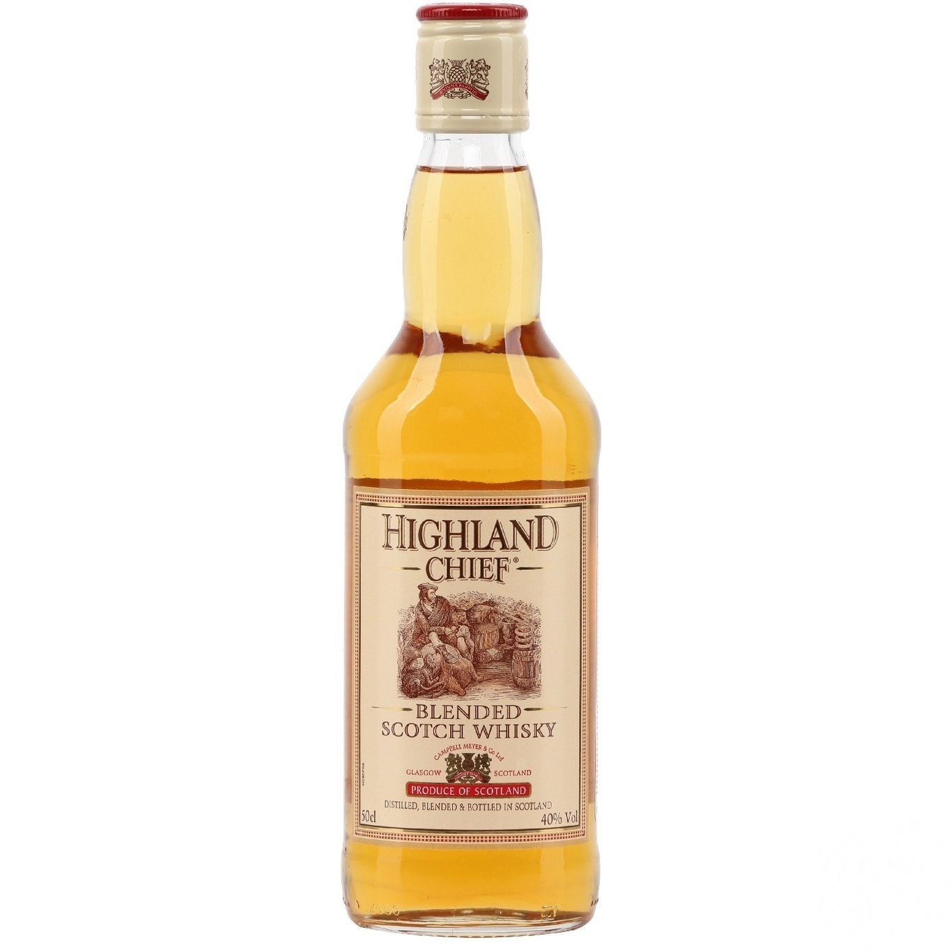 

Набор Виски Highland Chief Blended Scotch Whisky 3года 40% 0,5л + кола Highland 0,5л