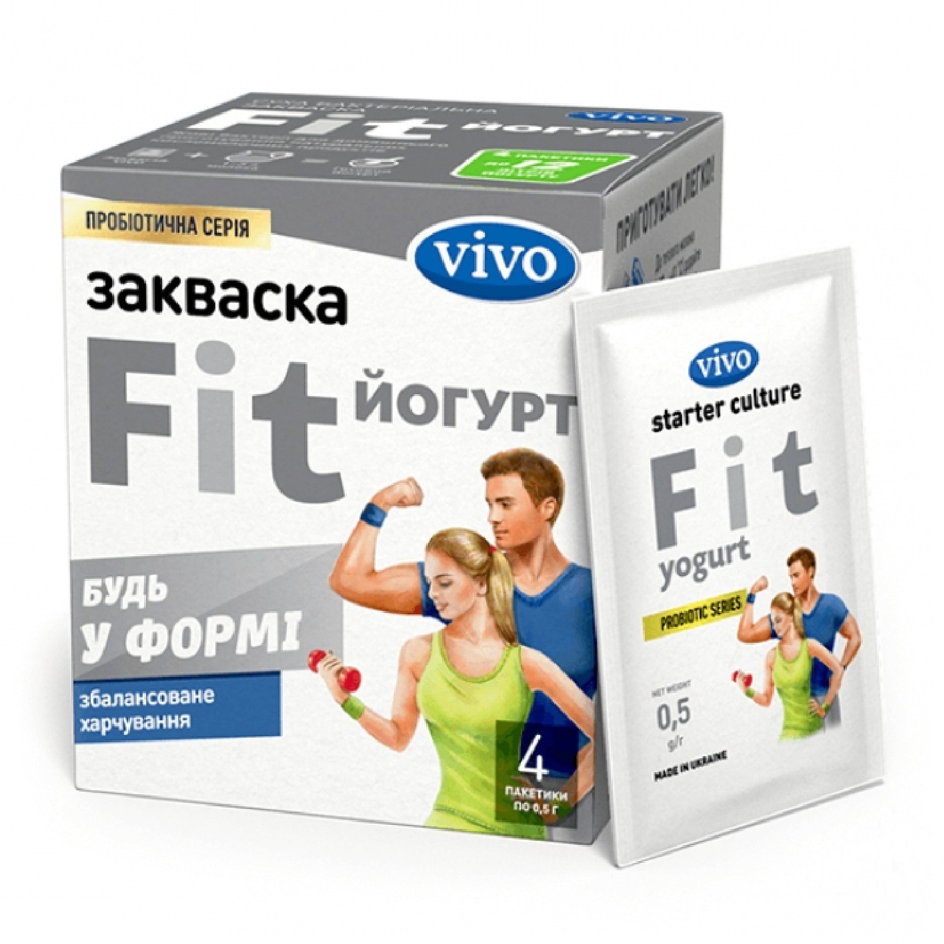 

Закваска бактериальная Vivo Fit-йогурт 0.5г х 4шт