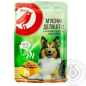 Корм Ашан М'ясний делiкатес з телятиною для собак 100г купити від 5.90 ...