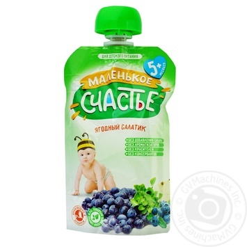 Malenke shchastya Puree Berry salad for children from 5 months 90g - buy, prices for Auchan - photo 1