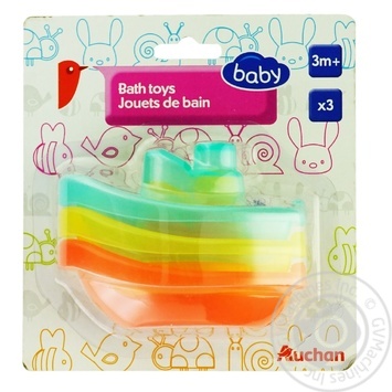 Игрушки Ашан Baby Лодочки для ванны - купить, цены на Auchan - фото 2