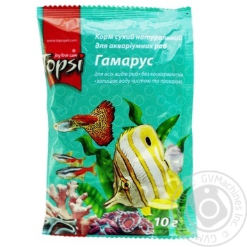 Topsi Gammarus For Aquarium Fish Natural Dry Food - buy, prices for ULTRAMARKET - photo 1