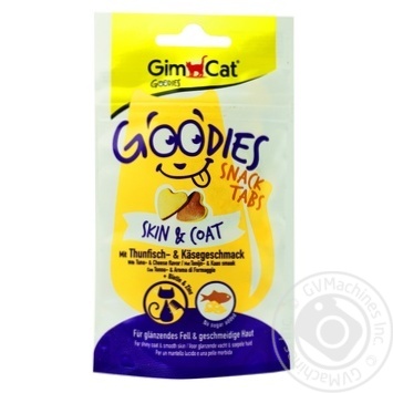 Лакомство для кошек GimCat Goodies Skin&Coat Tabs для кожи и шерсти 40г - купить, цены на METRO - фото 1