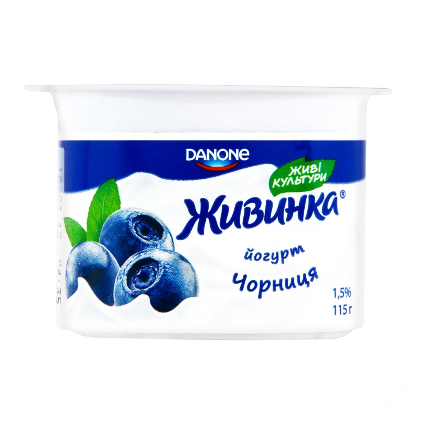 

Йогурт Данон Живинка черника 1.5% 115г