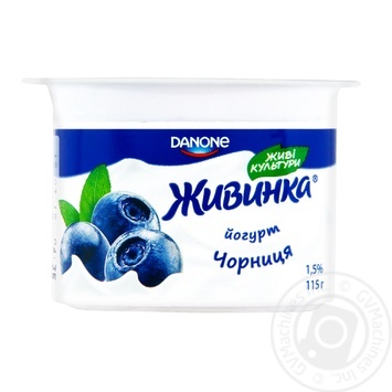 Йогурт Данон Живинка черника 1.5% 115г - купить, цены на Auchan - фото 2