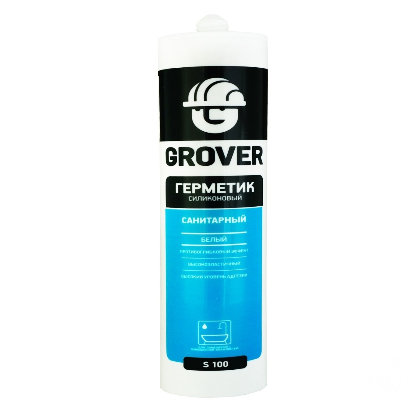 

Герметик Grover санитарный белый S100 300мл