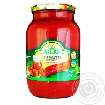 Rio Unpeeled Tomatoes in Their Own Juice 980g - buy, prices for ULTRAMARKET - photo 1