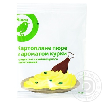 Картофельное пюре Ашан со вкусом курицы 30г - купить, цены на Auchan - фото 1