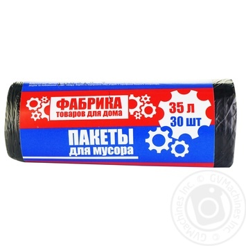 Пакеты для мусора Фабрика 35л 30шт - купить, цены на Auchan - фото 1