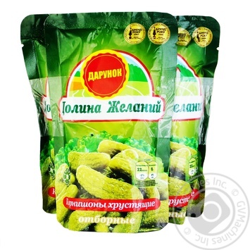 Dolyna bazhan Gherkins crispy selected 2+1 3pcs*200ml - buy, prices for Auchan - photo 1