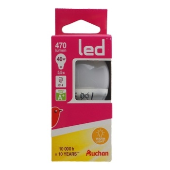 Auchan LED Lamp 9W E14 3000K - buy, prices for Auchan - photo 1