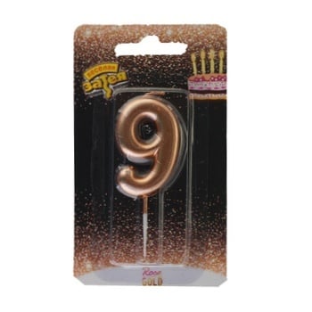 Veselaya Zateya Rose-Gold Number Candle 4.5cm - buy, prices for Auchan - photo 1