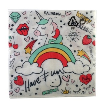 Actuel Napkins Rainbow 33x33cm 20pcs - buy, prices for Auchan - photo 1