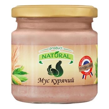 Natural chicken mousse 180g - buy, prices for - photo 1