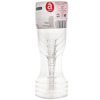 Actuel Disposable Wine Glass 170ml 4pcs - buy, prices for Auchan - photo 1