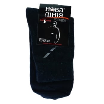 Nova Linia Black Men's Socks 27s - buy, prices for Auchan - photo 1