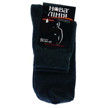 Nova Linia Black Men's Socks 29s - buy, prices for Auchan - photo 1