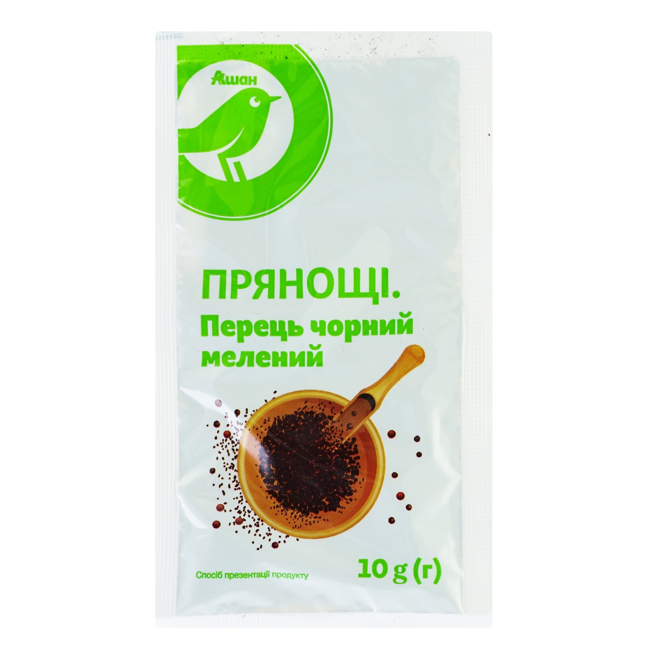 

Перец черный Ашан Кухарский молотый 10г