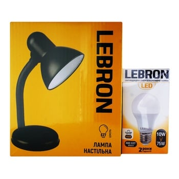 Lebron Black Table Lamp E27 - buy, prices for Auchan - photo 1