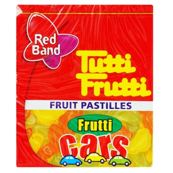 Цукерки жувальні Red Band Tutti-frutti Cars 15г - купити, ціни на ULTRAMARKET - фото 1