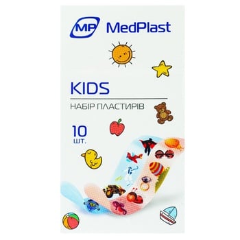 Набор пластырей MedPlast Kids 10шт - купить, цены на Auchan - фото 1