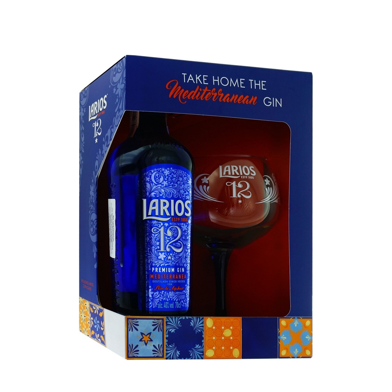 

Джин Larios 12 Premium Gin 40% 0,7л с бокалом